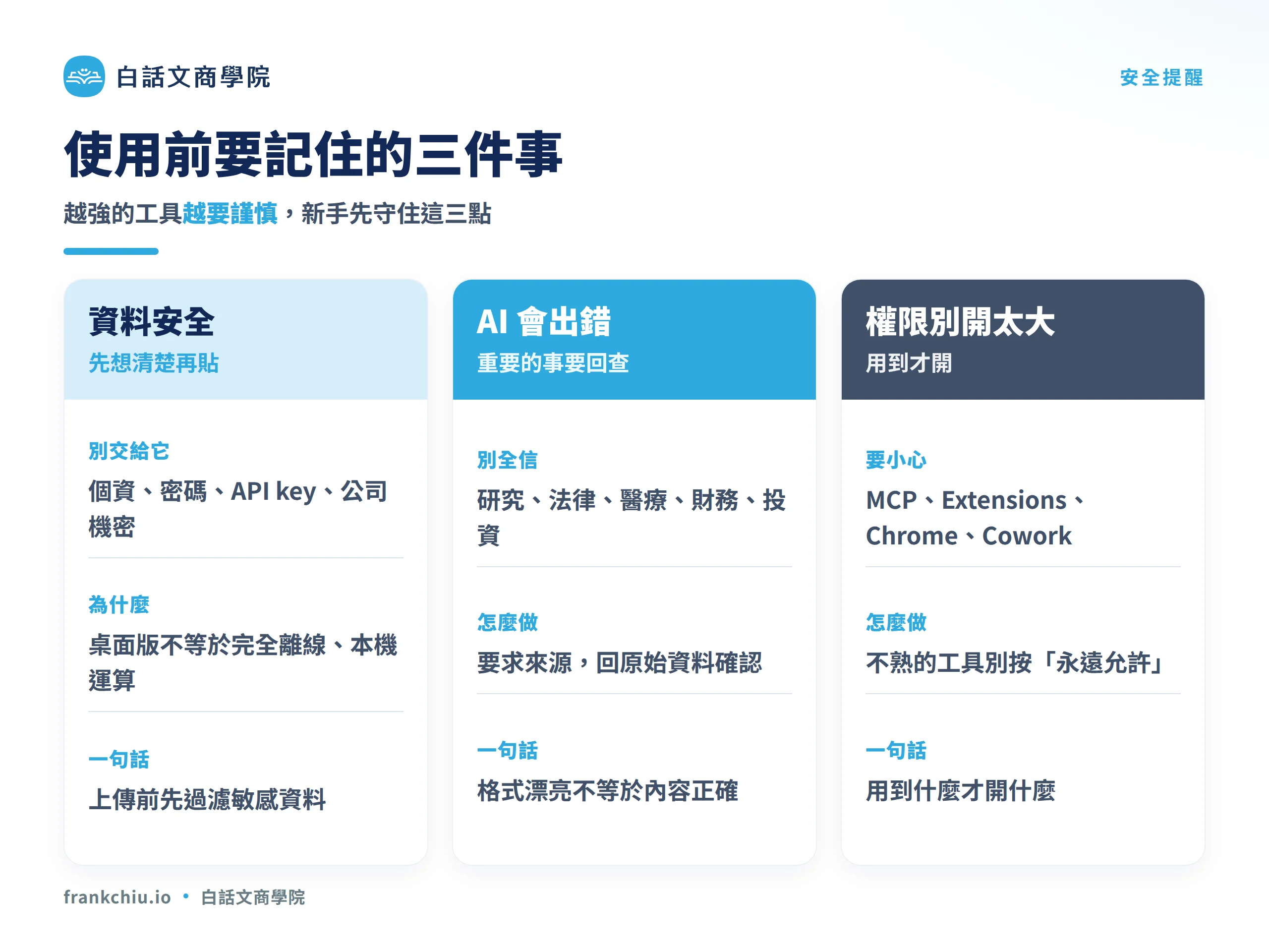 使用 Claude Desktop 要注意的三件事:資料安全、AI 會出錯、權限別開太大