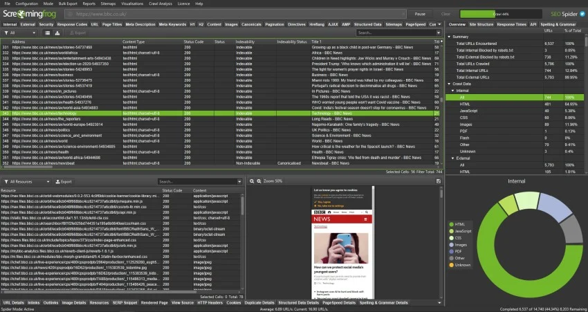 Screaming Frog Seo Spider Version 14 Dark Mode