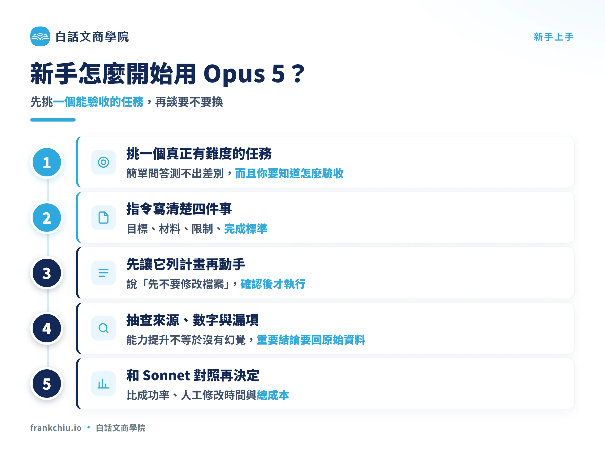 新手怎麼開始用 Claude Opus 5 的五個步驟
